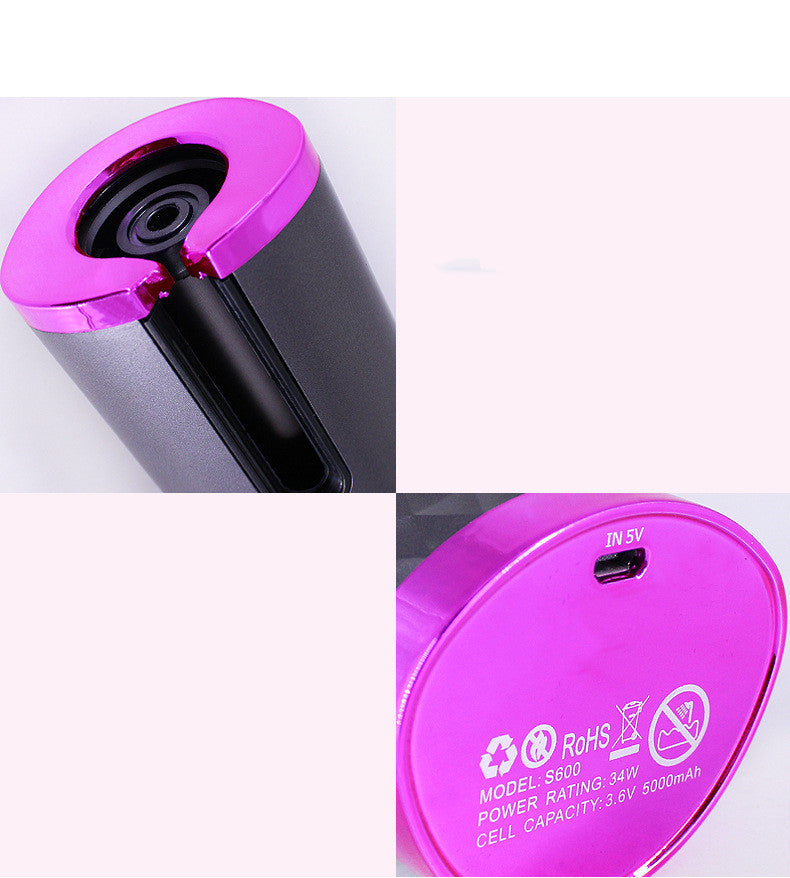 Fer à boucler en céramique tourmaline pour femmes – boucleur portable rechargeable