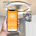 Plafonnier LED - Ventilateur LED plafond moderne avec lumière réglable