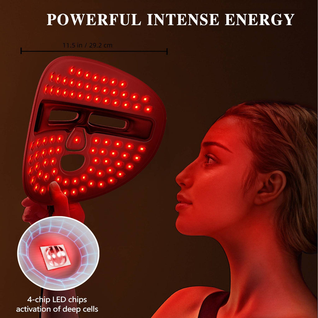 Masque LED Visage – Red Light Therapy - Soin facial à domicile