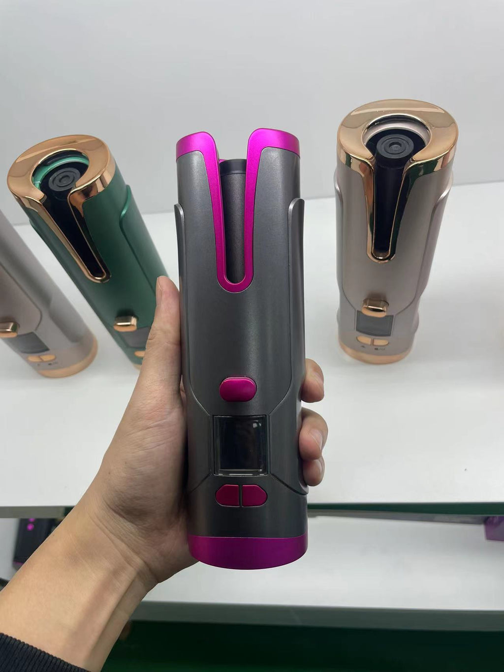 Fer à boucler en céramique tourmaline pour femmes – boucleur portable rechargeable
